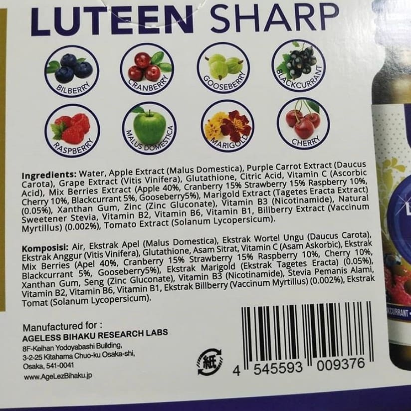 Jual Luteen Sharp Resmi BPOM Minuman Buah Beri 1